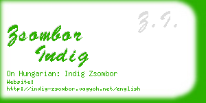 zsombor indig business card
